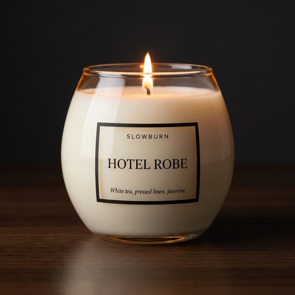 Hotel Robe candle — White tea, pressed linen, jasmine