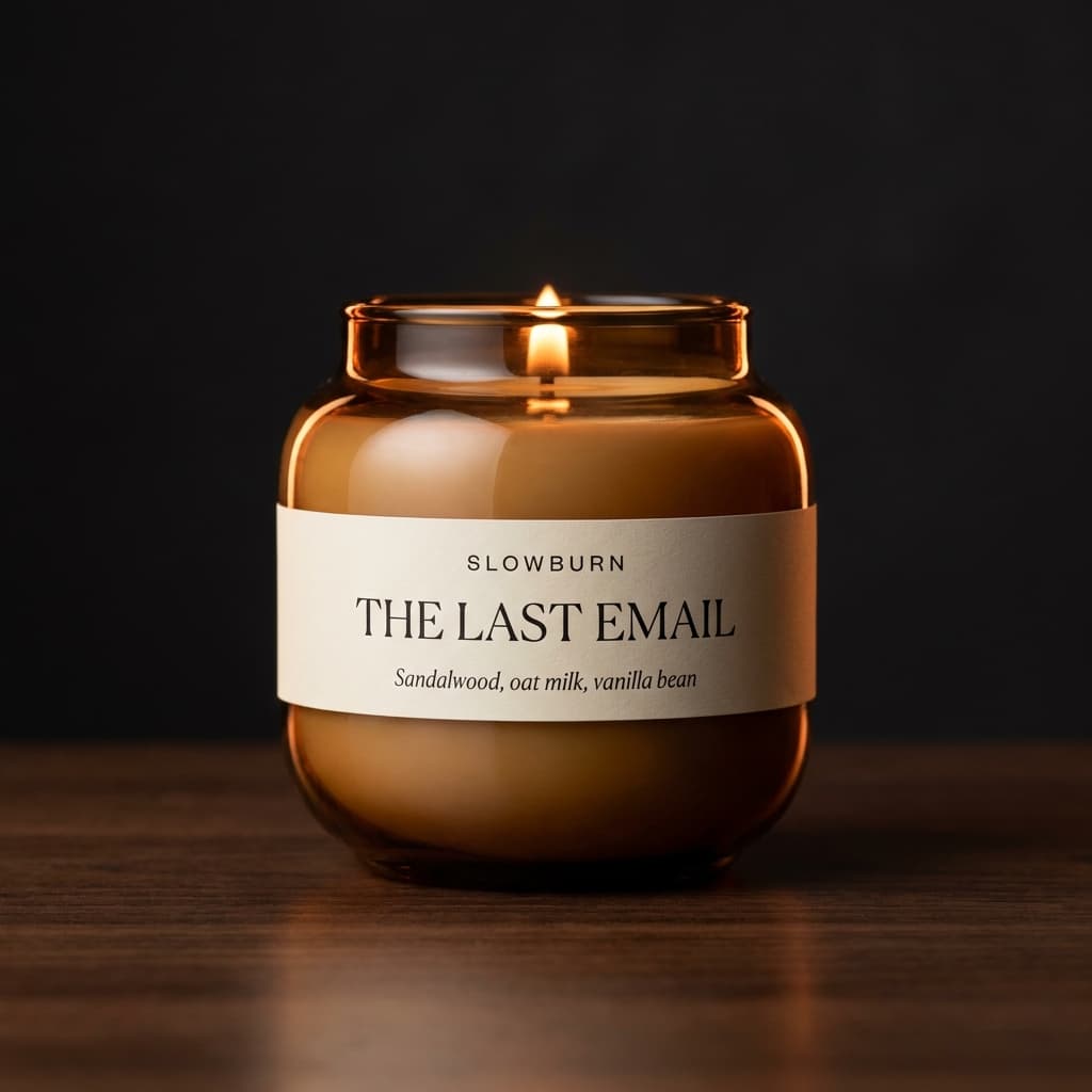 The Last Email candle — Sandalwood, oat milk, vanilla bean