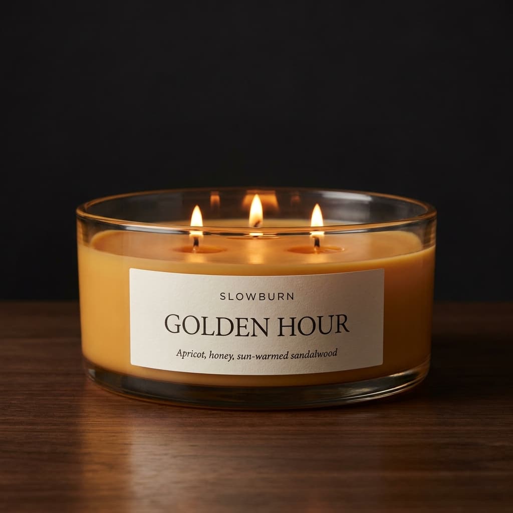 Golden Hour candle — Apricot, honey, sun-warmed sandalwood