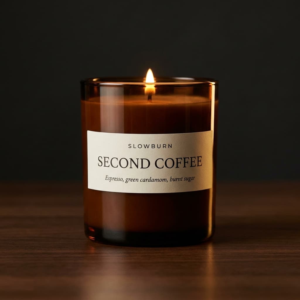 Second Coffee candle — Espresso, green cardamom, burnt sugar